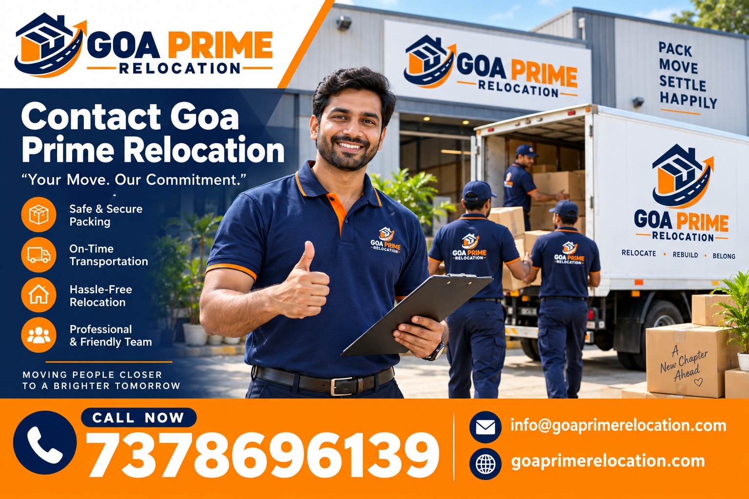 Contact Goa Prime Relocation — 7378696139
